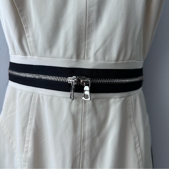 Milly of New York Cream and Black Mini Dress Size 2 - Picture 5 of 10